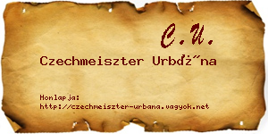 Czechmeiszter Urbána névjegykártya
